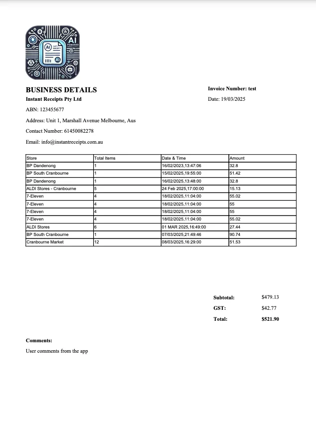 Export to ledger illustration